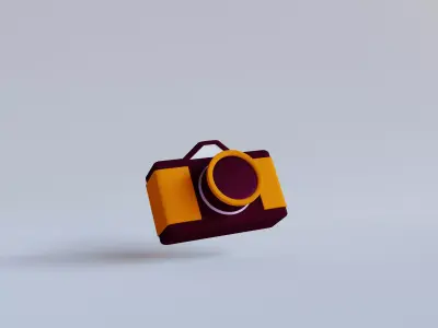 DSLR Camera in 3D Illustration Free 3D model