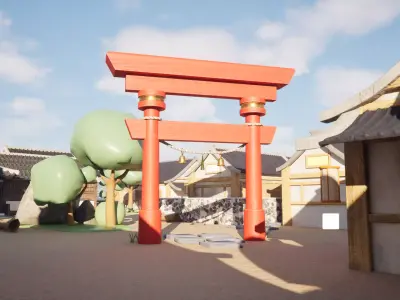 Traditional Village Scene 3D model purchase