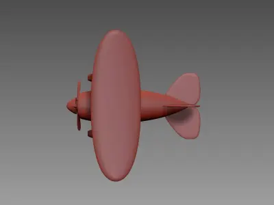 cartoon plane 3D model