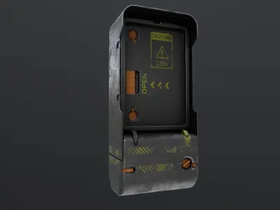 Electrical Control Panel sci-fi Free low-poly 3D model