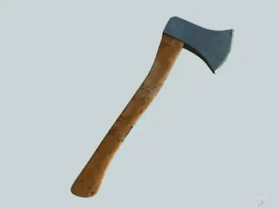  Wooden Axe 3D model