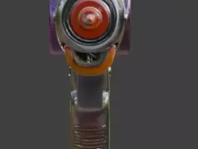 Neon Pulse Atompunk Ion Disintegrator 3D Model Low-poly 3D model