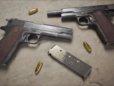 Colt 1911 Handgun Low-poly 3D model