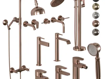 faucet and shower saona 05 3D model