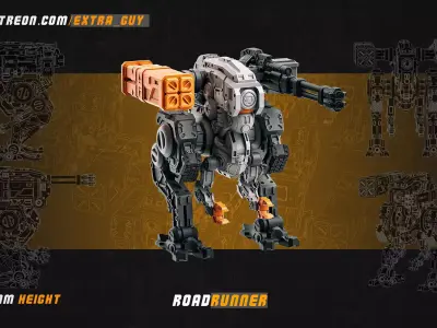 Roadrunner Mech 50mm and 70mm 3D Printable 3D print model