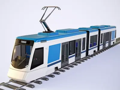 Stadler Tango city tram with 4k textures 3D model