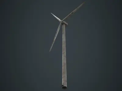 Wind Turbine 1C Low-poly 3D model