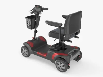 Medical four wheel power scooter 3D model