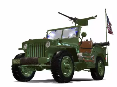 JEEP WILYS Low-poly 3D model