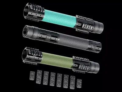 Hogue Extended AR-15 Handguard Low-poly 3D model