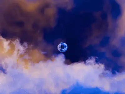 Aetherstorm IX Nebula HDRI 16k Seamless 3D model