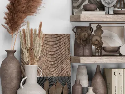 Decorative Set Rustic style 03 3D model