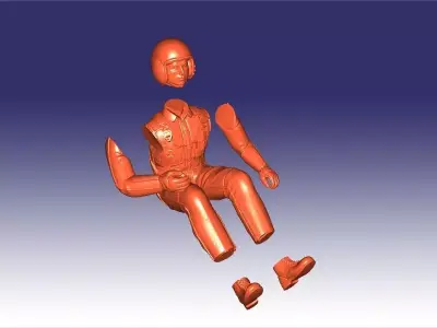 fighter jet pilot 3D print model