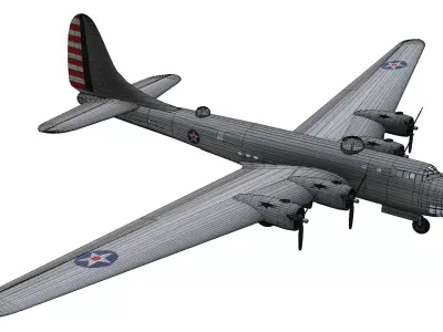 Douglas XB-19 Low-poly 3D model