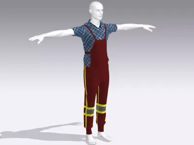 Worker Cloth Low-poly 3D model buy