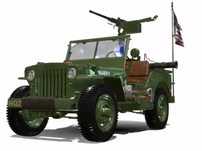 JEEP WILYS Low-poly 3D model