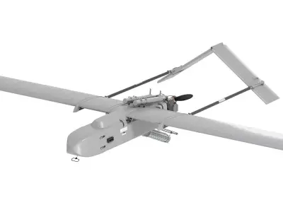 Set of 4 Ukrainian drones STING UAC FP-1 WIY STRILA OCTOPUS 100  3D model