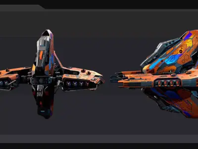 DRAKX - ALIEN Dreadnought DK2 Low-poly 3D model