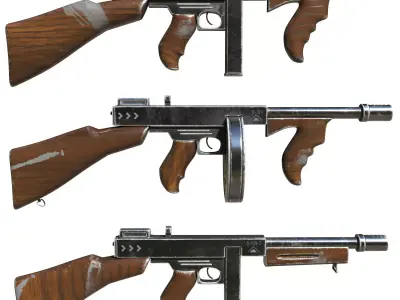 gun vintage rifle 3D model