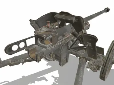 Pak 38 Low-poly 3D model