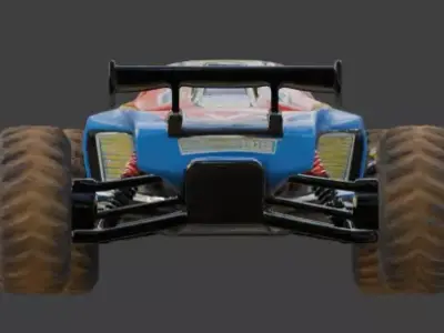 Stylized Racing Rally Buggy 3D Model Low-poly 3D model