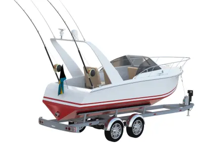 Pleasure fishing boat 3D model