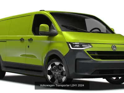 Volkswagen Transporter 2024 3D Model Collection