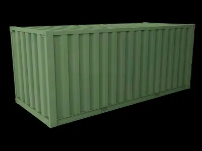 3D Container shipping Low-poly 3D model