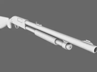 Pump Shotgun 3D model purchase