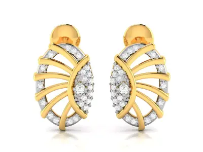 Women Diamond Earring 3D print model