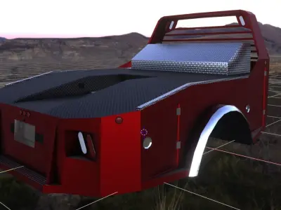 Western Hauler Flat Bed Low-poly 3D model