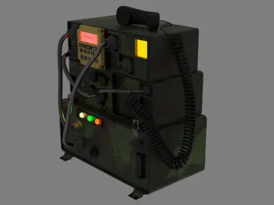 3d military radio  Free low-poly 3D model