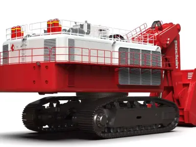 Poclain Hydraulic Mining Excavator 3D model