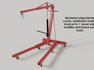 workshop-enging hoist Low-poly 3D model