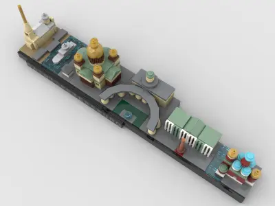 Saint Petersburg Skyline  3D model