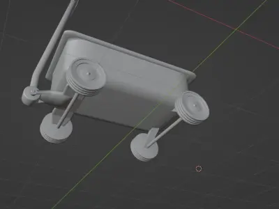 Toy Wagon Low-poly 3D model