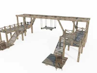 Ancient transportation equipment 3D model