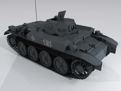 Panzer II Flamingo  Flammpanzer Sdkfz 122 3D model