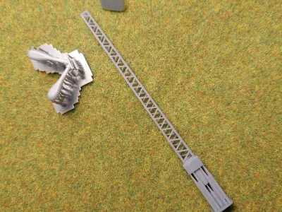 Openwork electric pole with two 60 degree lamps 1-87 resin 3D print model