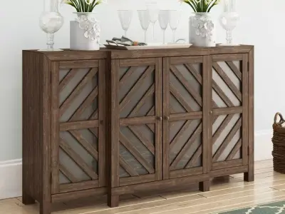 Lowrey Medieval Credenza Buffet Console Sideboard Cabinet 3D model