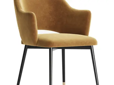 Eva Carver Dining Chair 3D model