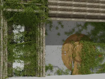 Ancient Gate Free low-poly 3D model