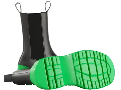 BOTTEGA VENETA THE TIRE BOOTS V2 Game-Ready Low-poly 3D model