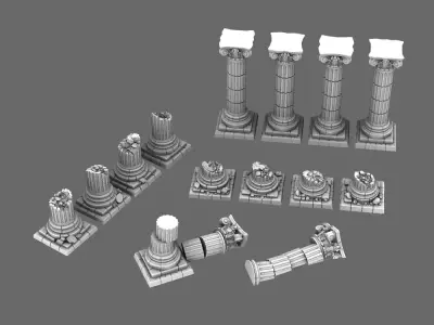 BWTF Scenics Classic Columns 3D print model