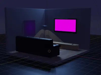 Living room Free low-poly 3D model order
