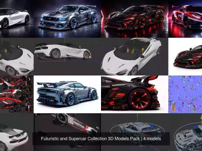 Futuristic and Supercar Collection 3D Models Pack