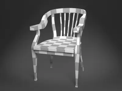 Classic Chair Low-poly 3D model