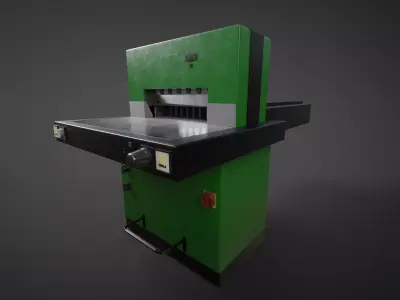 Multicut machine that cuts paper Low-poly 3D model