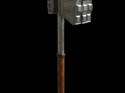 Hammer Weapon PBR 3D model