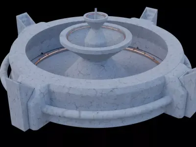 Fountain 3D model concrete Free 3D model